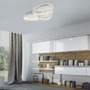 Dekorativní - LD 14049-16 PEBBLES LED stropní svítidlo 3 krokové stmívač bílé paměťová funkce do ložnice krokově stmívatelné 3000K - JUST LIGHT - foto 2