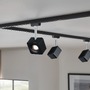 Svítidla - P 96923 VÝPRODEJ VZORKU URail LED-spot Cube 8W černá mat/chrom 2700K kov/umělá hmota stmívatelné - PAULMANN - foto 2