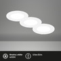 Kruhová - BRI 7992036 3ks sada LED vestavné bodové svítidlo – pr.90mm, ploché, 3W, 230V, neutrální bílá, bílé - BRILONER - foto 2