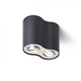 Downlight - RED R12683 MILANO II stropní matná černá česaný hliník 230V GU10 2x35W - RED - DESIGN RENDL - foto 2