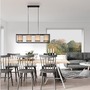 Podélná - LD 15305-18 RAVEN LED závěsné svítidlo látkové stínidlo 4 ramenné černá jednoduchý design - LEUCHTEN DIREKT / JUST LIGHT - foto 2