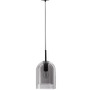 Válec - NV 9236700 Závěsné svítidlo VELOR dvouvrstvé kouřové sklo černý kabel černá kovová základna E27 1x12W 230V IP20 bez žárovky - NOVA LUCE - foto 2