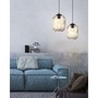 Dekorativní - PN 2000-27 SHITAKE LED závěsné svítidlo 1 ramenné, jantarová barva, retro styl, skleněné stínidlo, oválné, transparentní - PAUL NEUHAUS - foto 2