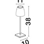 Na baterie - NV 9223999 Venkovní stolní lampa COLT rezavě hnědý litý hliník a akryl LED 2W 3000K IP54 62st. 5V DC vypínač na těle USB kabel stmívatelné - NOVA LUCE - foto 2