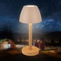 Stolní lampy dekorační - BRILO 7661011 Serina Wood stolní lampa - 2,5W, 200lm, bezdrátová, LED, dotykový vypínač, IP44, stmívatelná, béžová/dřevo - BRILO - foto 2