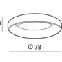 Kruhová - AZZ AZ3447 LED Stropní přisazené svítidlo Azzardo Sovana Top 80 CCT grey Dimm AZ3447 80W 4000lm 2700-6500K IP20 78cm stmívatelné šedé - AZZARDO - foto 2