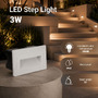LED poziční světla Optonica - LED krokové světlo SQUARE WHITE 3W IP65 - foto 2