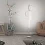 Stojací lampy - LD 15396-21 MINI RITUS LED stojací svítidlo stříbrné lampa na čtení s nožním vypínačem jednoduchý design 3000K - JUST LIGHT - foto 2
