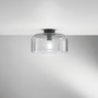 Kruhová - FAN I-GIBUS-PL40 GR Stropní svítidlo Gibus, kouřové (fumé), 1 x E27, 40 x 40 x 23 cm - FANEUROPE - foto 2