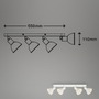 Bodová - BRILO 2674-046 Bodové svítidlo 55 cm 4x E14 max. 25W bílé - BRILO - foto 2