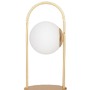 Stolní lampy dekorační - NV 9695225 Stolní lampa HOOK saténový zlatý kov a opálové bílé sklo LED 4.8W 230V 3000K IP20 - NOVA LUCE - foto 2
