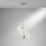 Koule - FAN I-RIPPLE-S3-ORO Závěsné svítidlo Ripple zlatá, 3xE27, 32,5 x 32,5 x 165 cm - FANEUROPE - foto 2