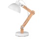 Stolní lampy pracovní - NV 671601 Stolní lampa LILA bílý kov a přírodní dřevo E27 1x12W 230V IP20 bez žárovky - NOVA LUCE - foto 2