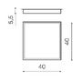 Hranatá - AZZ AZ3690 LED Stropní přisazené svítidlo Azzardo Monza II S 40 3000K black AZ3690 46W 4508lm 3000K IP20 40cm černé čtvercové - AZZARDO - foto 2