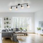 Bodová - LD 12154-18 LOKI LED stropní svítidlo černé 4 ramenné nastavitelné opálové skleněné spoty 3000K - JUST LIGHT - foto 2