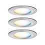 Koupelnová - P 92443 LED vestavné svítidlo Nova Coin IP44 kruhové 78mm měnitelná bílá 3x6W 230V kov kartáčovaný hliník - PAULMANN - foto 2