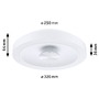 Kruhová - P 71177 LED stropní svítidlo Volea IP44 3000K / 230V 3,5 / 13W stmívatelné bílá/stříbrná - PAULMANN - foto 2