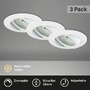 Kruhová - BRI 7232-036 3ks sada LED vestavné svítidlo, pr. 8,2 cm, 5,5 W, bílé - BRILONER - foto 2