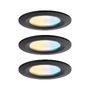 Koupelnová - P 92446 LED vestavné svítidlo Nova Coin IP44 kruhové 78mm měnitelná bílá 3x6W 230V černá mat hliník - PAULMANN - foto 2