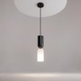 Dekorativní - M MOD177PL-01B Závěsné svítidlo Memory E14 40W černý kov opálové sklo - MAYTONI - foto 2
