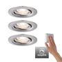 Koupelnová - P 92973 LED vestavné svítidlo Nova mini Plus EasyDim výklopné 3x4,2W 2.700K kov kartáčovaný 230V - PAULMANN - foto 2