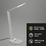 Stolní lampy pracovní - BRILO 7414-014 CCT-LED stolní lampa na psací stůl, 83 cm, 12 W, 680 lm, stříbrná - BRILO - foto 2