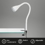 Stolní lampy s klipem - BRI 2762-016P Flexibilní svítidlo se svorkou 60 cm 1xGU10 3W 250lm bílé - BRILONER - foto 2