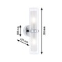 Dekorativní - P 71077 Selection Bathroom nástěnné svítidlo Luena IP44 E14 230V max. 2x20W chrom/sklo - PAULMANN - foto 2