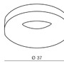 Kruhová - AZZ AZ2947 LED Stropní a nástěné svítidlo Azzardo Ring LED 3000K chrome AZ2947 18W 1530lm 3000K IP20 37cm chromové - AZZARDO - foto 2