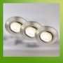 Kruhová - BRI 7586032 Klira 3ks sada LED vestavné bodové svítidlo 230V, nastavitelné, CTS, matný nikl - BRILONER - foto 2