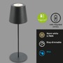 Stolní lampy dekorační - BRILO 7508015 Kiki stolní lampička bezdrátová, dotykový vypínač, nastavitelná výška, stmívatelné, nabíjecí, antracit - BRILO - foto 2