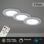 Kruhová - BRI 7034-034 CCT LED vestavná svítidla sada, pr.9,2 cm, 3x LED, 4,8 W, 450 lm, matný chrom - BRILONER - foto 2