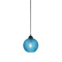 Koule - NV 8103995 Závěsné svítidlo VIENTI modré sklo a černý kov E27 1x12W 230V IP20 bez žárovky - NOVA LUCE - foto 2