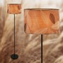 Stojací lampy - BRI 1853014 Mata stojanová lampa, dekor s lístky, nožní vypínač, kávová barva - BRILONER - foto 2