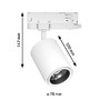 Lištové 3 fáze ProRail - P 96556 ProRail3 LED lištový spot Kratos 50° 18,5W 4000K 230V bílá - PAULMANN - foto 2