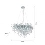 Dekorativní - PN 2192-55 Závěsné svítidlo ICICLE 10x G9 40W š.100cm stříbrná  - PAUL NEUHAUS - foto 2