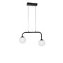 Podélná - NV 9919602 Závěsné svítidlo JOLINE černý kov a hliník bílé opálové sklo LED 16W 240V 3200K IP20 - NOVA LUCE - foto 2