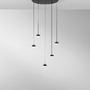 Sestavte si sami - FAN LED-BASE-S-R5-NERO Konstrukce matná černá kovová závěsná konstrukce s integrovaným LED světelným bodem 20 W a kabelem pr. 35 cm x výška 210 cm, nas - FANEUROPE - foto 2