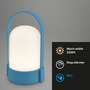 Stolní lampy dekorační - BRILO 7544010 Asa stolní lampička - 1W, 50lm, bezdrátová, LED, stmívatelné, teplá bílá, modrá - BRILO - foto 2
