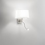 Dekorativní - FAN I-090111-5E Nástěnné svítidlo Helly, pyramidové, bílé, LED + 1 x E14, 3 W, 60 lm, 4500 K, 22 x 30 x 24 cm - FANEUROPE - foto 2