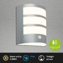 Nástěnná - BRI 3795014 LED nabíjecí nástěnné svítidlo, venkovní, pohybové čidlo, soumrakový senzor, IP44, matný chrom - BRILONER - foto 2