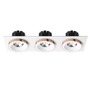 Hranatá - RED R13260 SHARM SQ III zápustná bílá měď 230V LED 3x10W 24° 3000K - RED - DESIGN RENDL - foto 2