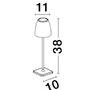 Na baterie - NV 9223997 Venkovní stolní lampa COLT tmavě šedý litý hliník a akryl LED 2W 3000K IP54 62st. 5V DC vypínač na těle USB kabel stmívatelné - NOVA LUCE - foto 2