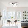 Kruhová - LD 14539-18 IVANKA LED stropní svítidlo v černé barvě v moderním designu se třemi kruhy a funkcí stmívání SimplyDim 3000K - LEUCHTEN DIREKT / JUST LIGHT - foto 2