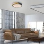 Kruhová - LD 14288-18 BILA LED stropní svítidlo kruhové černá s dekorem dřeva nadčasový design 3000K - JUST LIGHT - foto 2