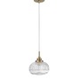 Dekorativní - NV 9738211 Závěsné svítidlo MOND saténový zlatý kov čiré sklo E14 1x5W 230V IP20 bez žárovky - NOVA LUCE - foto 2