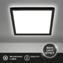 Hranatá - BRILO 7516415 Tava LED stropní svítidlo, ploché, přímé a nepřímé osvětlení, 1900 lm, 16 W, černá, 24x24 cm - BRILO - foto 2