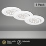 Kruhová - BRI 7171-036 3ks sada LED vestavné svítidlo, pr. 8,2 cm, 3 W, bílé - BRILONER - foto 2