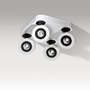 Bodová - AZZ AZ0674 LED Nástěnné/stropní přisazené svítidlo Azzardo Enzo 4KW AZ0674 4x5W 920lm 3000K IP20 21cm bílo-černé - AZZARDO - foto 2