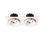 Hranatá - RED R13255 SHARM SQ II zápustná bílá měď 230V LED 2x10W 24° 3000K - RED - DESIGN RENDL - foto 2